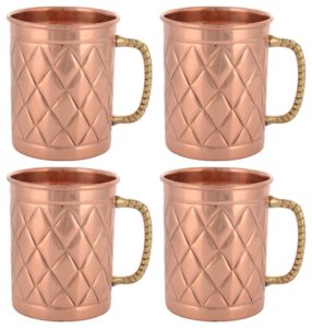 Amazon- Buy Frestol Copper Designer Handmade Cups at Rs 552