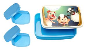 Amazon- Buy Signoraware Night Safari Plastic Lunch Box Set, 3-Pieces, Blue at Rs 68