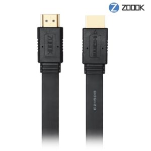 Amazon- Buy Zoook ZT-HDF5M Ultra Flat High Speed HDMI Cable with Ethernet (Black) at Rs 186