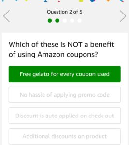 Amazon Coupons Contest Today Answer