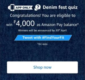 Amazon Denim Quiz Answers