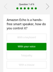 Amazon Echo Contest Answer TOday
