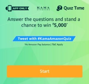 Amazon Kama Quiz Answer Today