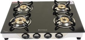 Flipkart- Buy Wonderchef Ruby Glass, Stainless Steel Manual Gas Stove (4 Burners) at Rs 2989
