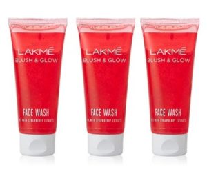 Lakme Blush and Glow Strawberry Gel Face Wash at rs.152