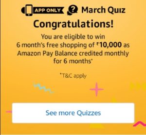 March Quiz Answers Contest