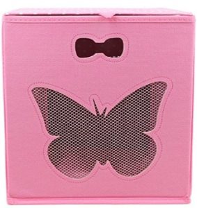 Miamour Butterfly Fabric Storage Organizer, Pink 