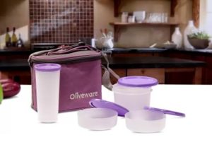 Oliveware LB54Purple 4 Containers Lunch Box (1355 ml) at rs.179