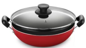 Pigeon Non Stick Kadhai with Lid 300 mm Kadhai 3 L at rs.699