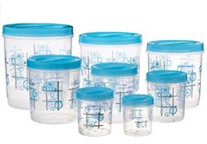 Princeware Twister Package Container, Set of 8, Blue