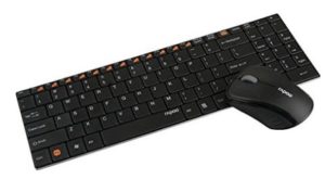 Rapoo 9060 2.4G Wireless Mouse and 2 Block Metal Keyboard Set- Blade Series  at rs.1499
