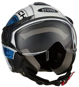 Studds Downtown D2 Half Face (White N1, XL)