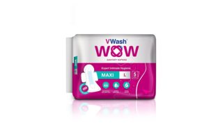 VWash Wow Sanitary Napkin Maxi - 5 Count (Large)