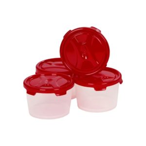 Wham Cuisine Round Handy Pots Plastic Lunch Box Containers