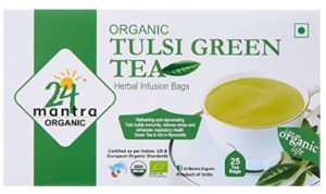 24 Mantra Organic Tulsi Green Tea , 25 tea bags at rs.75