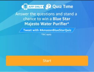 Amazon BlueStar Purifier Quiz Answers