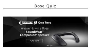 Amazon Bose Quiz
