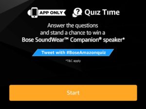 Amazon Bose SoundWear Companion Speaker Quiz Answers