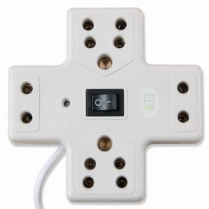 Amazon - Buy ELV Extension Board 6 Amp 4 Plug Point with Master Switch, LED Indicator, Extension Cord (4.8 Meter) - White  at Rs 251 only