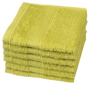 Amazon- Buy Trident Everyday Plus Solid 6 Piece 400 GSM Cotton Face Towel Set