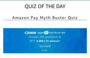 Amazon Myth Quiz today April