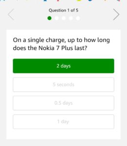 Amazon Nokia 7 Plus Quiz