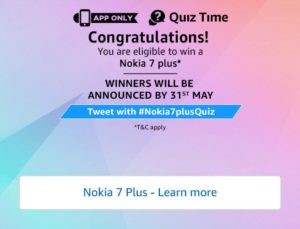 Amazon Nokia 7 Quiz Answers