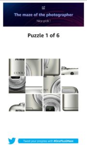 Amazon OnePlus 6 Maze Answers Today Contest
