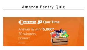 Amazon Pantry Quiz Answers Today April