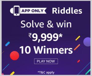 Amazon Riddles Quiz Today Answers April