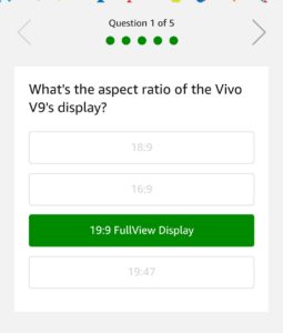 Amazon Vivo Quiz Answers