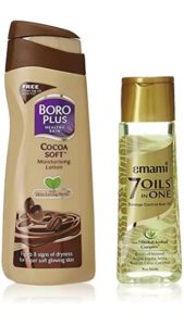 Boroplus Cocoa Soft Moisturizing Lotion 100ml With Emami Hair Oil Free