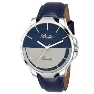 Britex White & Blue Dial Analog Watch