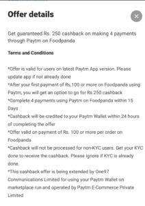 Foodpanda paytm offer1