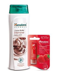 Himalaya Herbals Intensive Body Lotion, Cocoa Butter, 400ml with Shine Lip Care at rs.196