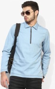 Jabong - Buy Blue Saint Blue Solid Casual Shirt at Rs 330 only