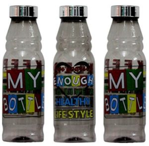 Kitchen Closet Apple Gray Colour 1 Liter Water Bottles (Pack Of 3) at rs.149