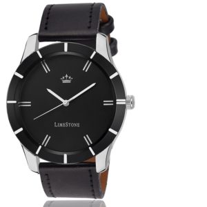 LimeStone Analogue Black Dial Round Casual Men's Watch