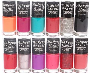 Makeup Mania Trendy Colors Nail Enamels - Combo Of 12 Pcs (Nail Paint Set # 86)