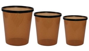 Miamour 3 Piece Plastic Dustbin at rs.278