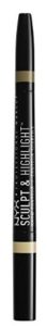 Nyx Professional Makeup Sculpt and Highlight Brow Contour, Blonde, 0.82g
