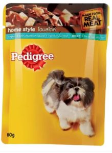 Pedigree Chunks Chicken, Liver 80 g Wet Dog Food at re.1
