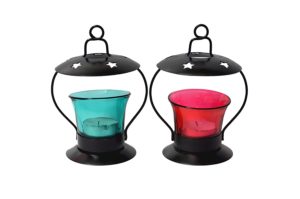 Amazon- Buy Frestol Iron T-Light Lamp (9.5 cm x 9.5 cm x 12 cm, Set of 2) at Rs 130