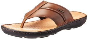 Amazon- Buy Hush Puppies Men's Track Tan light brown Leather Athletic Sandals - 8 UK at Rs 781