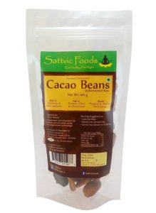 Amazon- Buy Sattvic Foods Unfermented Cacao Beans, 100g at Rs 45