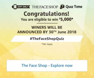 Amazon Face Quiz Today 26 May
