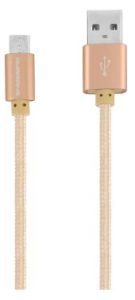 Ambrane AAC-22 Cotton Braided Sync & Charge Cable  (Light Brown)