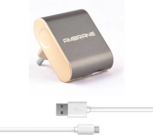 Flipkart- Buy Ambrane ATC-44 Mobile Charger (Grey/Gold) at Rs 349