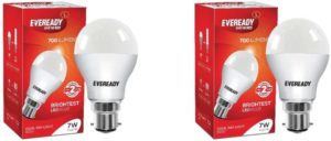 Flipkart- Buy Eveready 7 W B22 LED Bulb (White, Pack of 2) at Rs 158