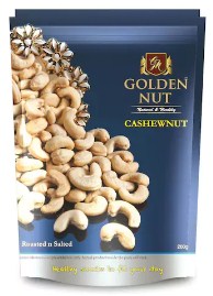 Golden Nut Cashew Roasted 200Gram(Pack of 1)